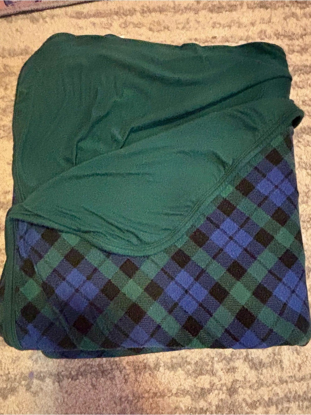 Little Sleepies Emerald Plaid Cloud Blanket 50x50
